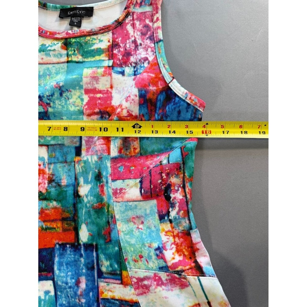 Karen Kane Dress Women Small Multicolor Colorful Crew Neck ‎ Sleeveless Casual - Picture 9 of 16